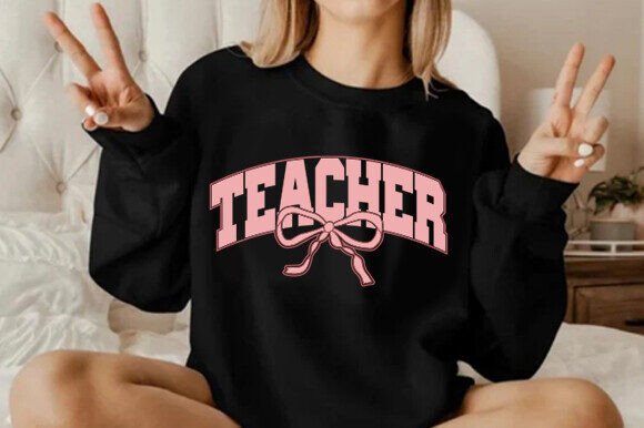 Coquette Teacher SVG: A Feminine Graphic Design Asset for T-Shirt Designs