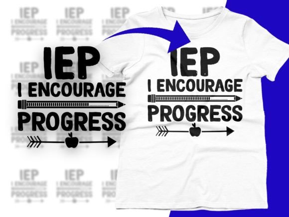 IEP Encourage Progress Sped Teacher SVG for Editorial and Web Design