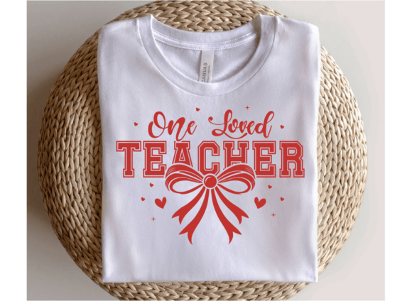 Loved Teacher SVG & Valentine Sleeve Graphics for T-Shirt Designs