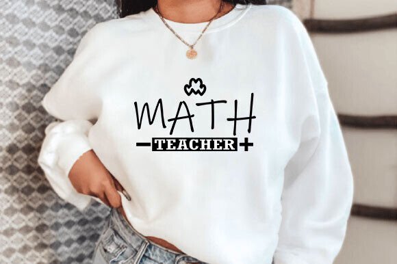 Math Teacher SVG, Varsity SVG Design: A Versatile Graphic for T-Shirt Projects