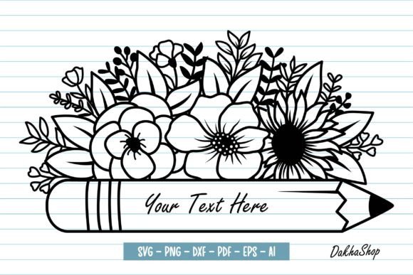 Pencil Flower Svg: A Versatile Graphic Design Asset for Local Business Branding