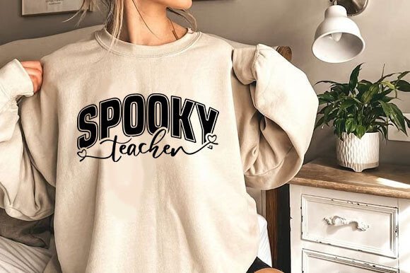 Spooky Teacher SVG Halloween Graphic for T-Shirt Designs
