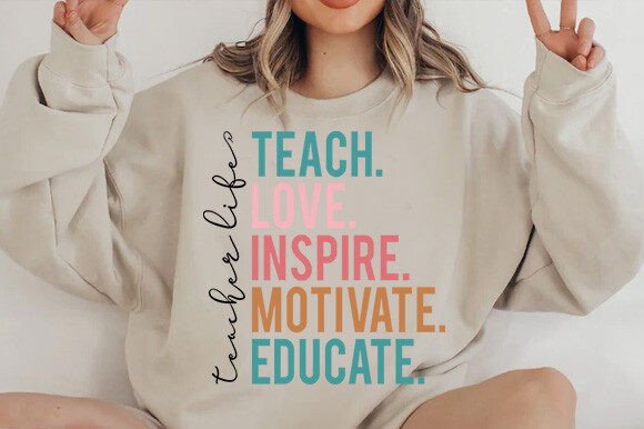 Teacher Appreciation School SVG Cutfile for T-Shirt Designs & Graphics