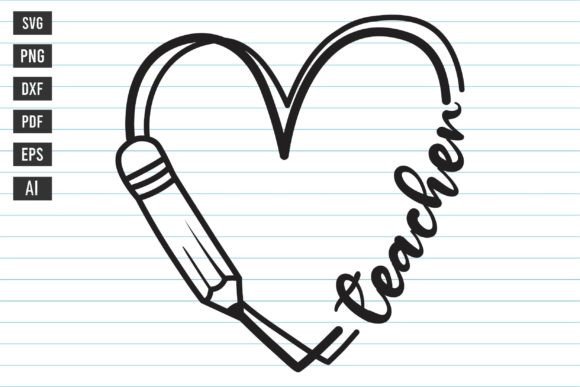 Teacher Heart Frame SVG – A Versatile Graphic Design Asset for Print Templates