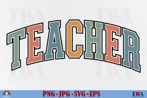 Teacher SVG, Retro Varsity PNG Design: A Graphic Designer’s Review for T-Shirt Projects