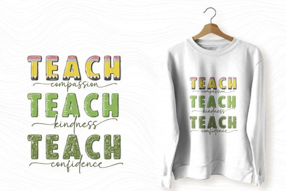 Teacher SVG - Teach Compassion Kindness for Small Business Branding