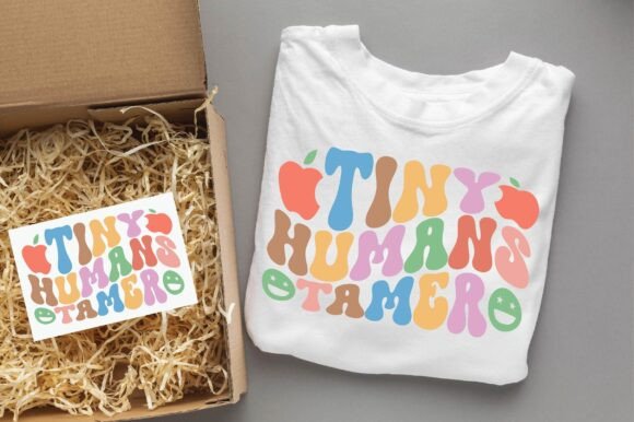 TINY HUMANS TAMER Teacher SVG PNG Design for T-Shirt Graphics