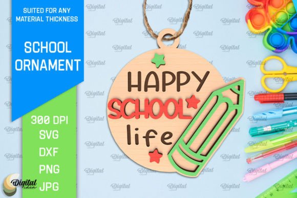 Wooden School Ornament Laser Cut Design Review